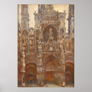 Poster Monet, catedral de Rouen, o portal ocidental