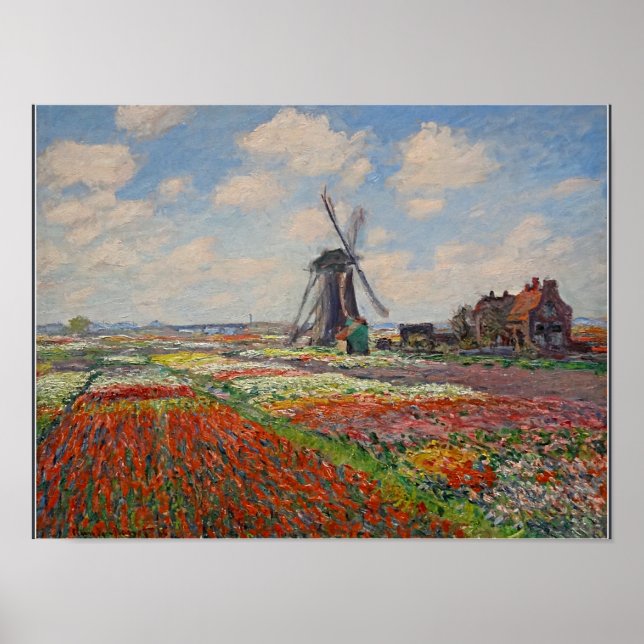 Poster Monet - Champs de Tulipes en Hollande (Frente)