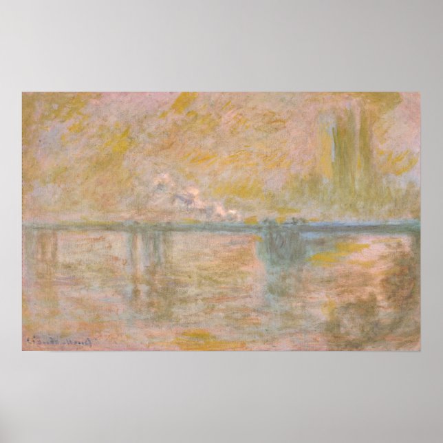 Poster Monet - Charing Cross Bridge, Em Londres (Frente)