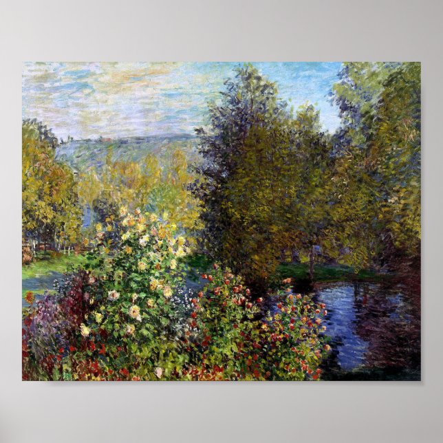 Poster Monet Claude Corner do Jardim de Montgeron (Frente)