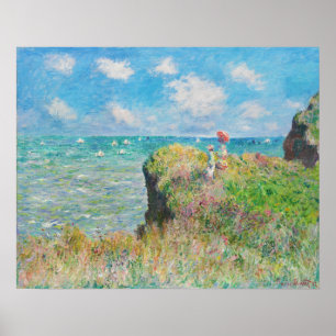 Póster Monet Cliff anda em Pourville