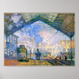 Poster Monet - Estação Santo-Lázare, arte