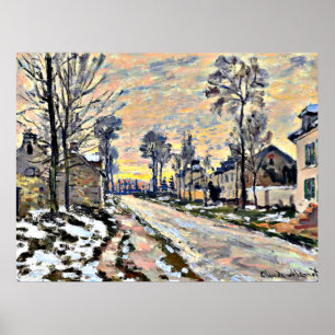 Poster Monet - Estrada para Louvecienes, Impressionismo