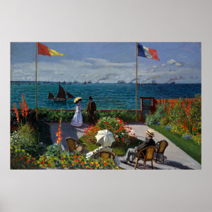 Poster Monet Garden at Sainte-Adresse Painting