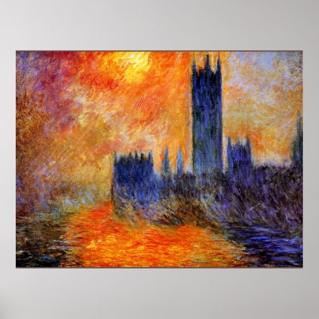 Poster Monet - House do Parlamento Sun (Frente)