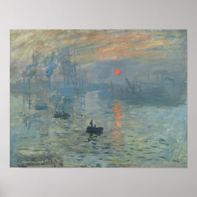 Póster Monet, Impressão, Assalto do Sol (Frente)