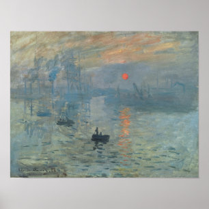 Póster Monet, impressão, nascer do sol