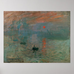 Poster Monet - Impressão, Sunrise 1872