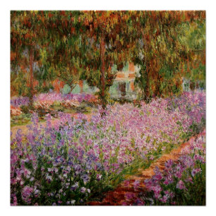 Póster Monet - Irrises no Jardim de Monet