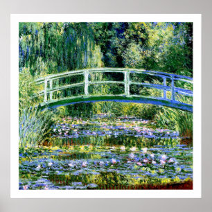 Poster Monet - lagoa do lírio de água & ponte japonesa