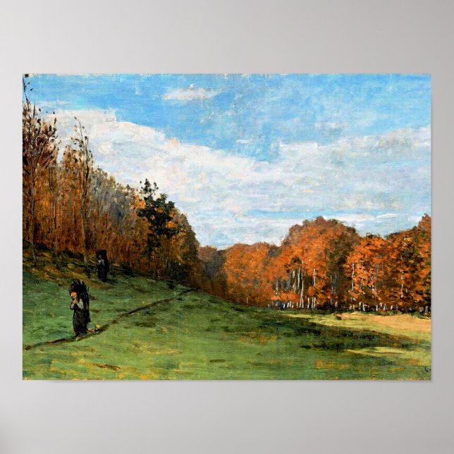 Poster Monet, Lenhadores na Floresta de Fontainebleau, (Frente)