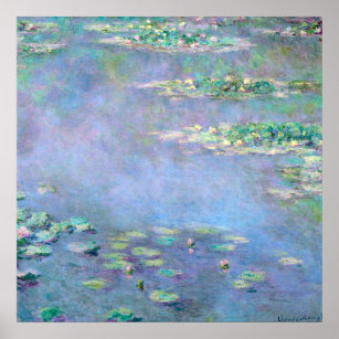 Póster Monet Les Ninfheas Water Lily Fine Art
