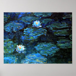 Poster Monet - Lírios Azuis