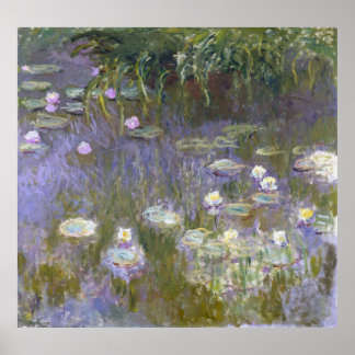 Poster Monet, lírios de água