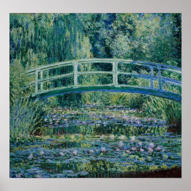 Poster Monet - Lírios de Água e Ponte Japonesa (Frente)