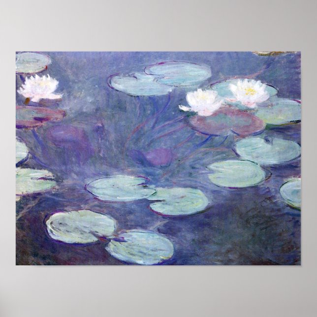 Poster Monet - Lírios De Água Rosa (Frente)