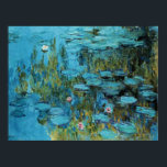 Poster Monet - Lírios De Água, Turquesa<br><div class="desc">A famosa pintura de Claude Monet,  Lírios d'água,  Turquesa.</div>