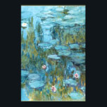 Poster Monet - Lírios De Água (Turquesa),<br><div class="desc">Lírios d'água (turquesa),  1915,  pintura de impressionismo de arte por Claude Monet,  artista francês</div>