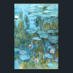Poster Monet - Lírios De Água (Turquesa),<br><div class="desc">Lírios d'água (turquesa),  1915,  pintura de impressionismo de arte por Claude Monet,  artista francês</div>