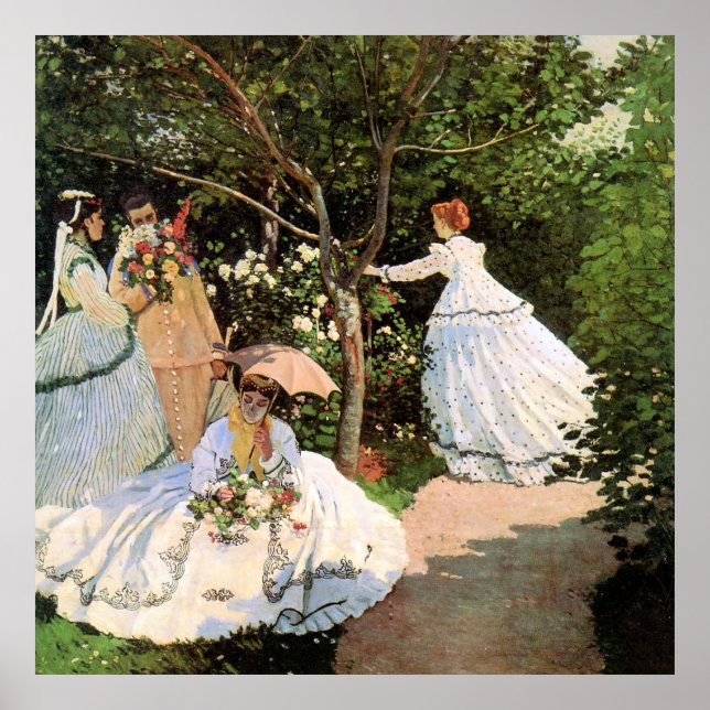 Poster Monet - Mulheres no Jardim (Frente)