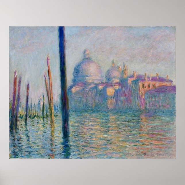 Poster Monet - O Grande Canal De Veneza 1908 (Frente)