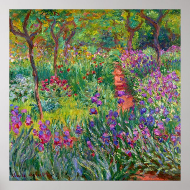 Poster Monet "O Jardim Íris em Giverny" (Frente)