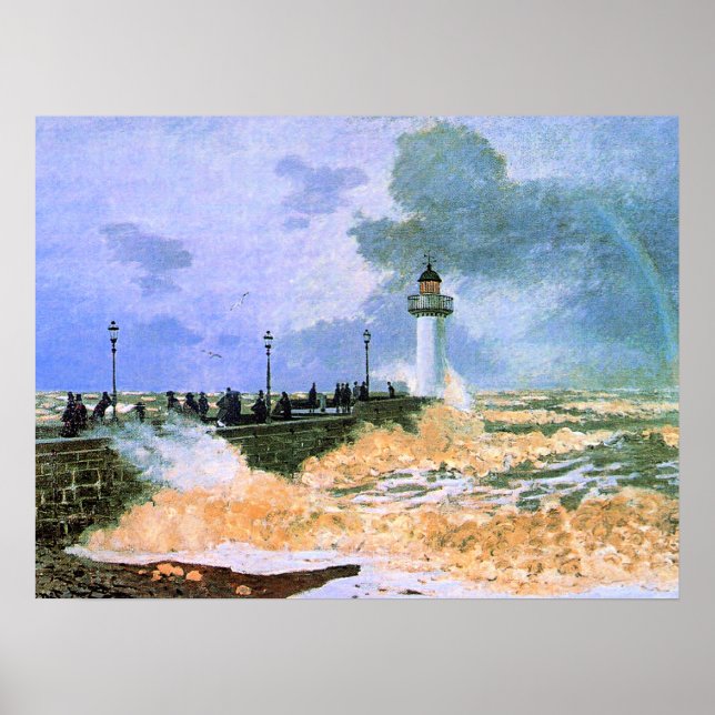 Poster Monet - O Molhe de Le Havre, (Frente)