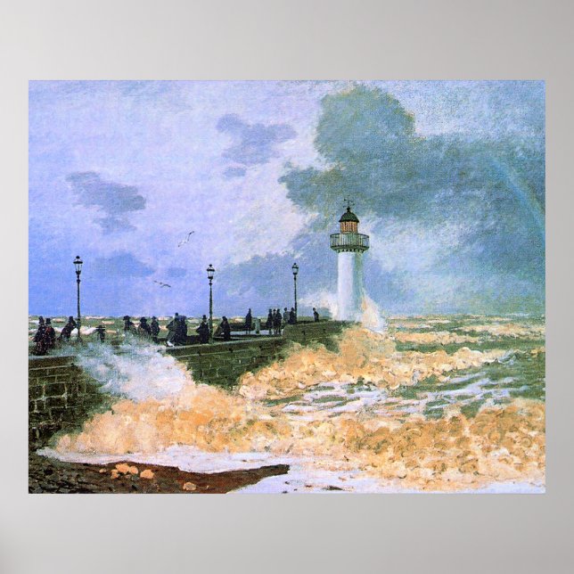 Poster Monet - O Molhe de Le Havre, (Frente)