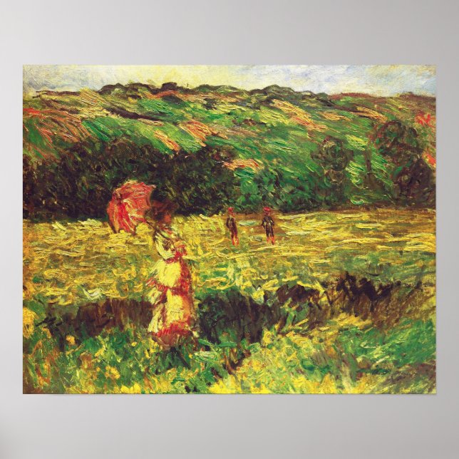 Poster Monet - O Promenade Próximo de Limetz 1887 (Frente)