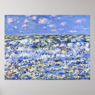 Poster Monet - Ondas quebrando, famosa trabalho de arte