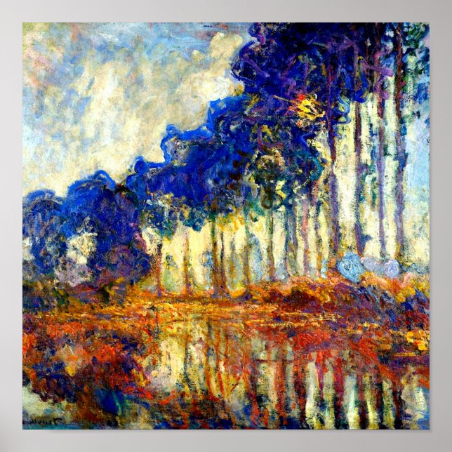 Poster Monet - Os Poplars no outono (Frente)