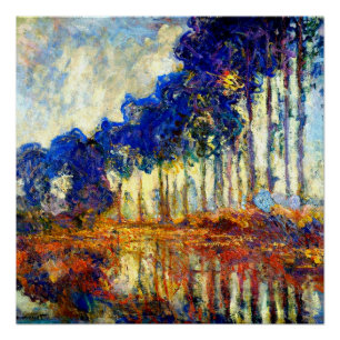 Póster Monet - Os Poplars no outono
