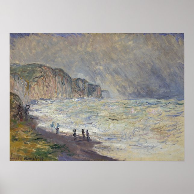 Poster Monet - Pesado Mar Em Pourville (Frente)