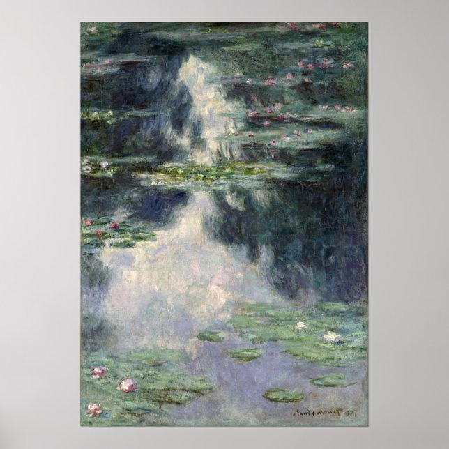 Poster Monet - Pond Com Lírios De Água (Frente)
