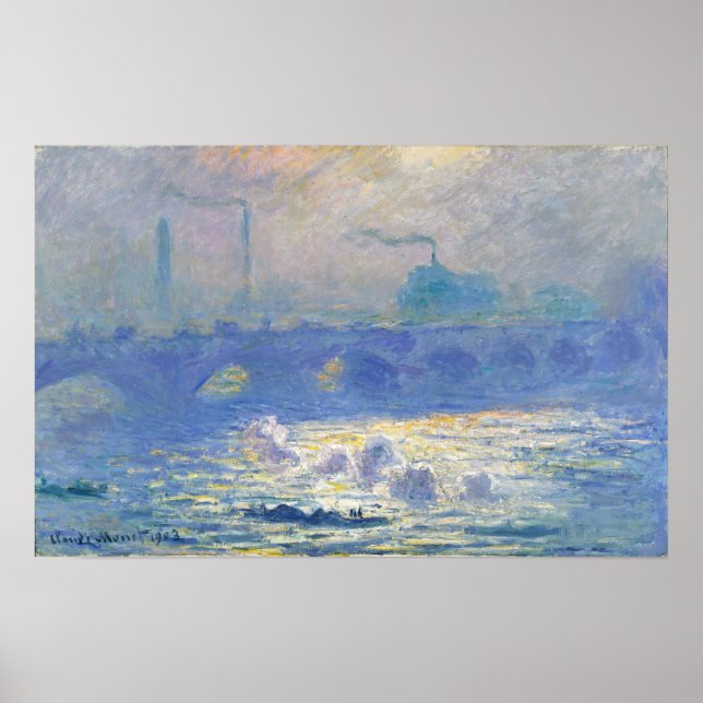 Poster Monet - Ponte Waterloo (Frente)