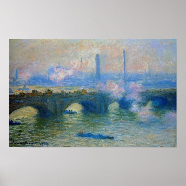Póster Monet: Ponte Waterloo em Londres, por Claude Monet (Frente)