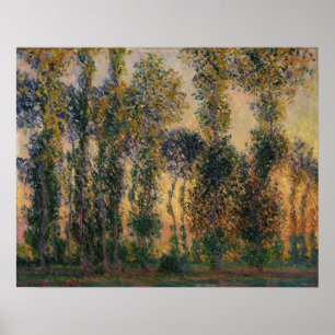 Poster Monet - Poplars At Giverny 1888
