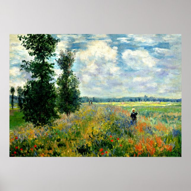 Poster Monet - Poppy Field, Argenteuil (Frente)