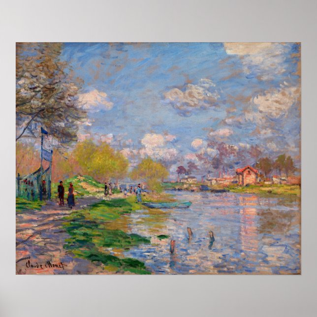 Poster Monet - Primavera ao longo do Sena (Frente)