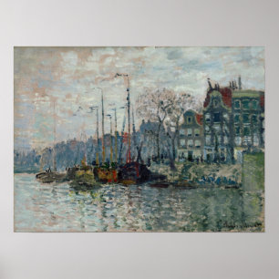 Poster Monet - Prins Hendrikkade, Kromme Waal, Amsterdã