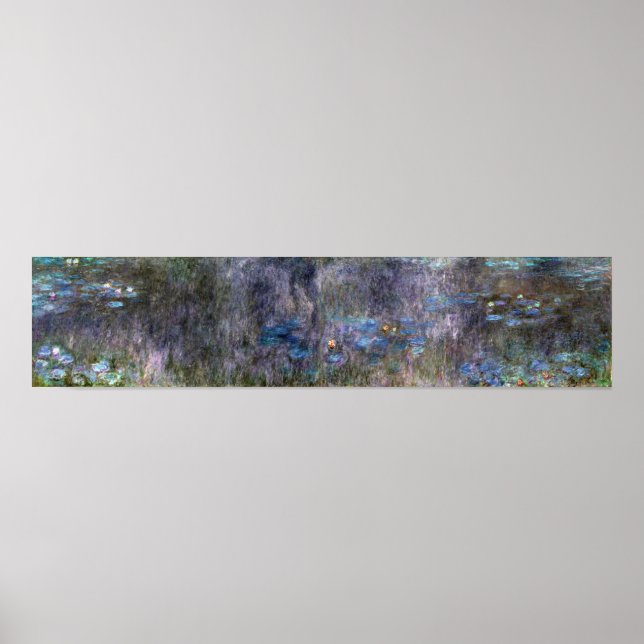 Poster Monet - Reflexões da Árvore dos Lírios de Água (Frente)