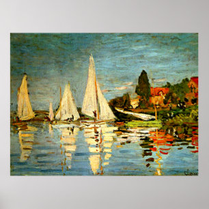 Poster Monet, Regattas, Argenteuil