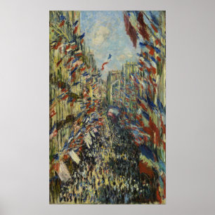 Poster Monet - Rue Montorgueil Na Celebração De Paris