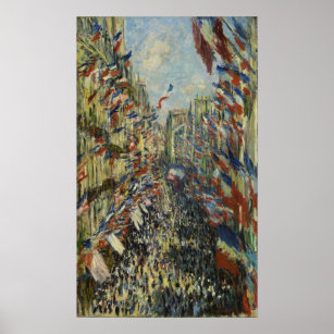 Poster Monet - Rue Montorgueil Na Celebração De Paris