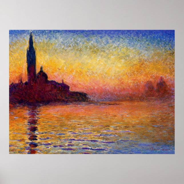 Poster Monet - San Giorgio Maggiore em Dusk (Frente)
