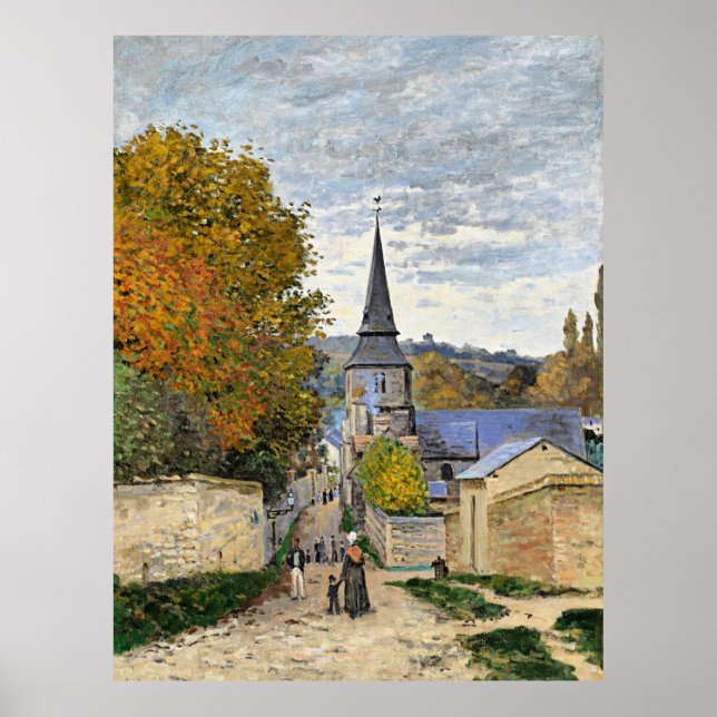 Poster Monet - Street em Sainte-Adresse, belas artes, (Frente)