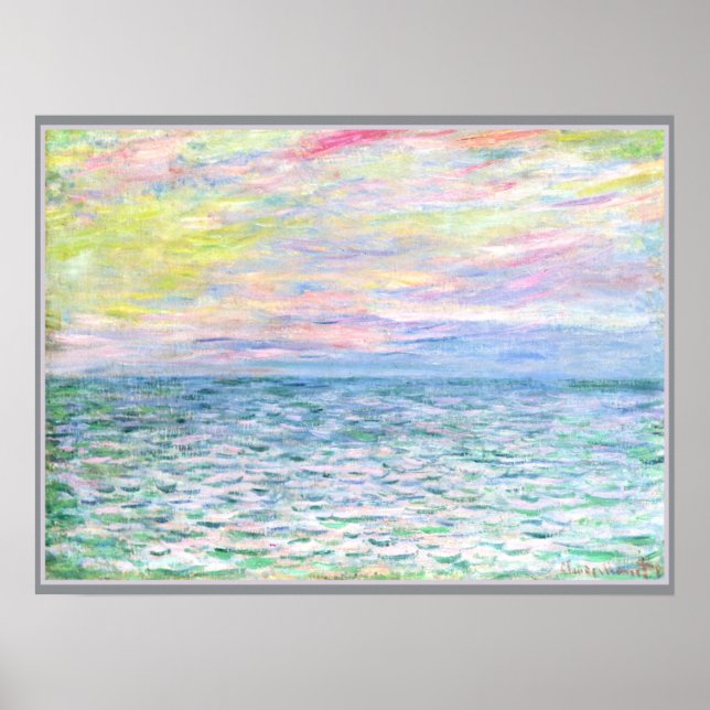 Poster Monet - Sunset em Pourville (Frente)