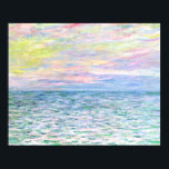 Poster Monet - Sunset em Pourville, belas artes<br><div class="desc">Sunset em Pourville,  cores pastéis,  pintura de impressionismo por Claude Monet</div>