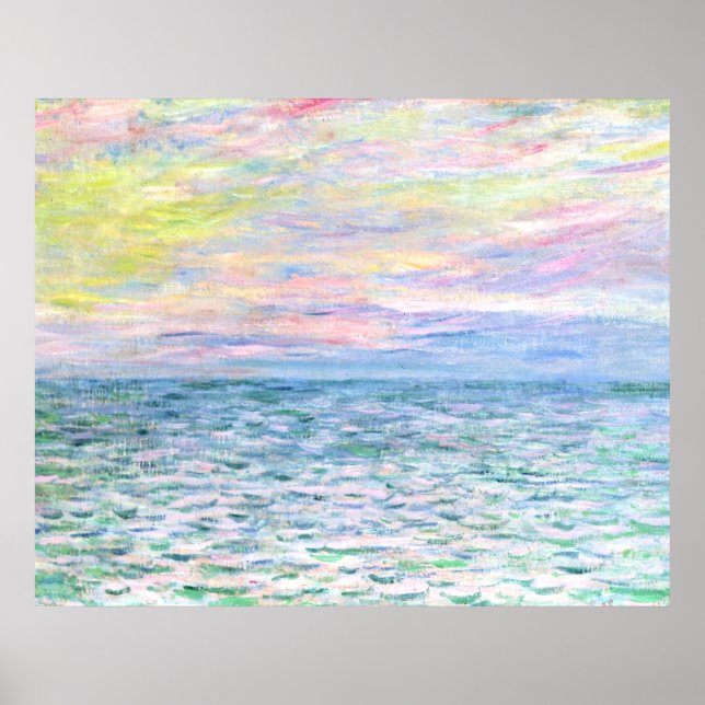 Poster Monet - Sunset em Pourville, belas artes (Frente)