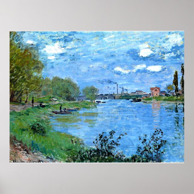 Poster Monet - The Banks of the Seine at la Grand Jatte (Frente)